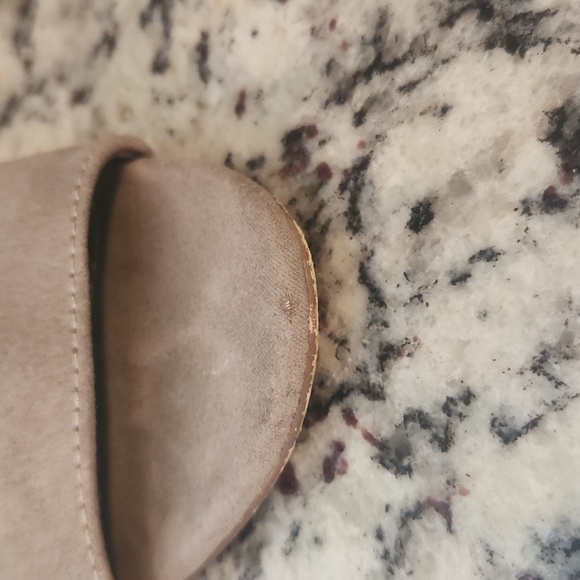 Gray Carlos Santana Suede Open Toe Heeled Ankle Boots/Wedge - Picture 11 of 11